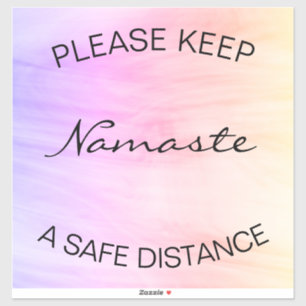 Pastel adesivo do piso de distância social