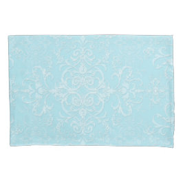 Pastel Azul Bebê Padrão Duplo Damask