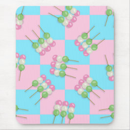 Pastel Azul-Rosa Verificado no Mousepad Dango