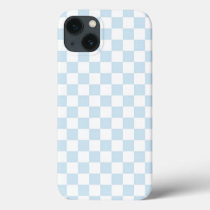 Pastel Blue e White Checkerboard