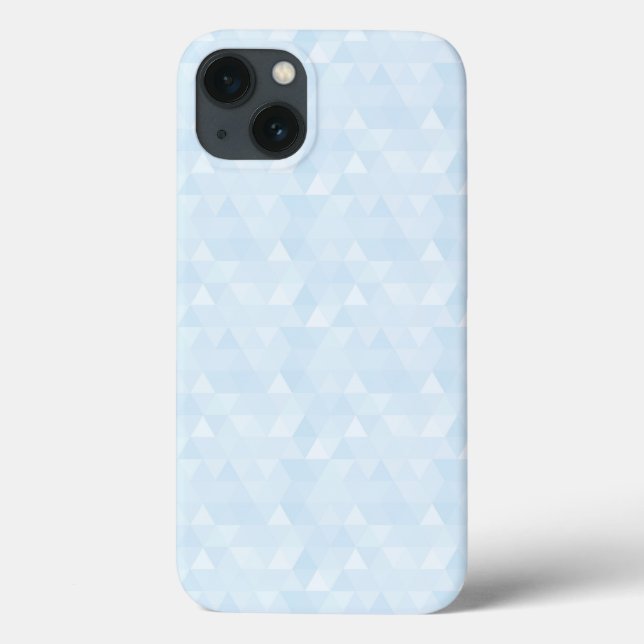 Pastel Blue Triangle Mosaic iPad Case (Verso)