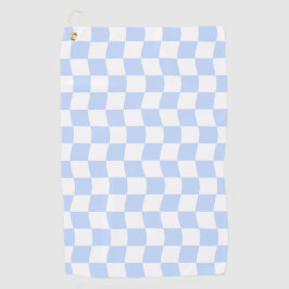 Pastel Blue White Retro Checkerboard Pattern