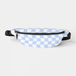 Pastel Blue White Retro Checkerboard Pattern
