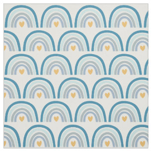 Pastel Boho Rainbows-Blues, Mint e Tecido Dourado