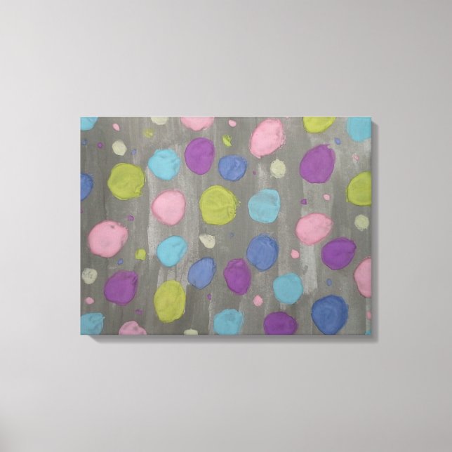 Pastel Bubbles Abstrato Canvas Art Impressão (Frente)