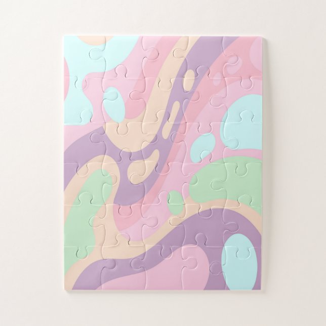 Pastel Chá de fraldas quebra-cabeça (Vertical)