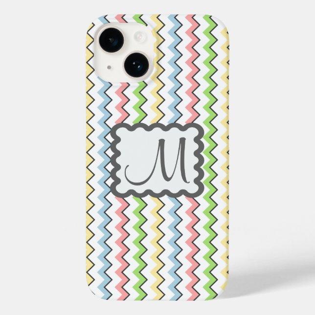 Pastel Chevron com Monograma por Shirley Taylor (Verso)