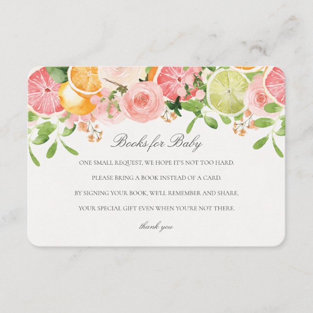 Pastel Citrus Floral Cutis Livros para Inserção de (Frente)