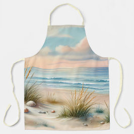 Pastel Coastal Dunes Watercolor