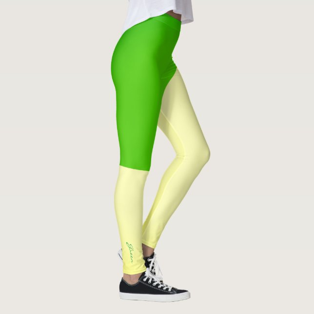 Pastel Colors Happy Green Leggings (Direita)