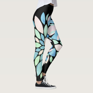 Pastel Colors Happy Purple Petals Leggings