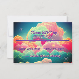 Pastel Cotton Candy Clouds de Casamento RSVP