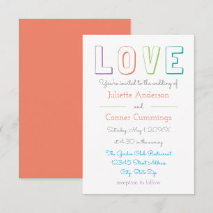 Pastel do AMOR - convite do casamento 3x5