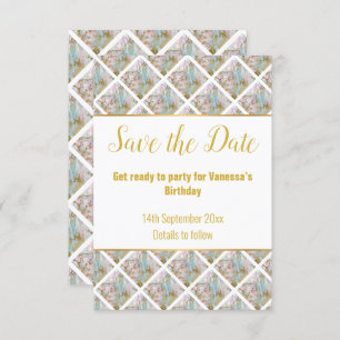 PASTEL DOURADO MARBLE DESIGN SALVE A PLACA RSVP DE