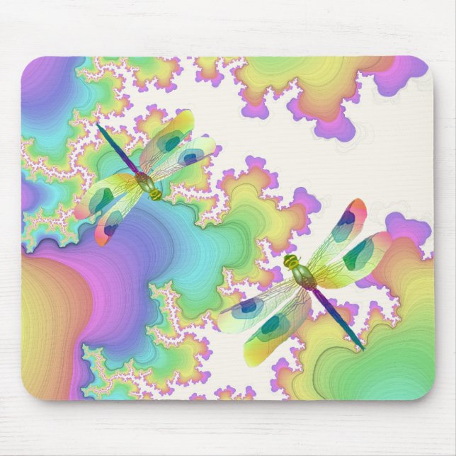 Pastel Dragonflies Mousepad (Frente)