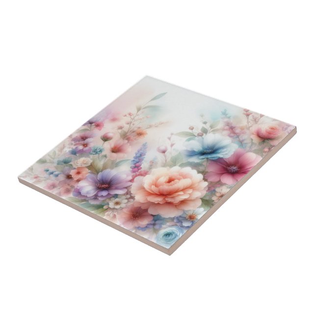 Pastel Dreamscape Watercolor Floral (Lateral)
