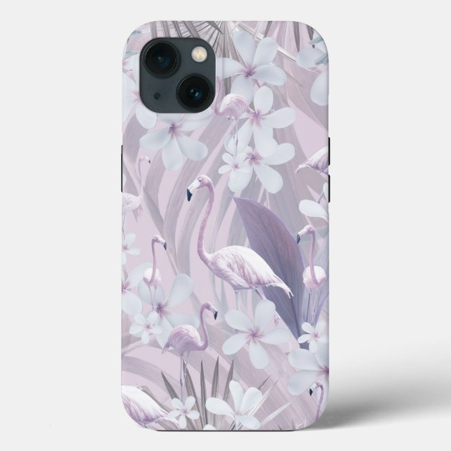 Pastel Flamingo Jungle Love 4 #art #tropical (Verso)