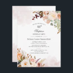 Pastel Floral Bloom Botânico 60ª Festa de aniversá<br><div class="desc">Pastel Floral 60th Convite de aniversário Botânico que você pode personalizar facilmente com os detalhes da sua festa clicando no botão "Personalizar". Apresentando um buquê floral moderno,  suculento e guiando a tipografia moderna. Perfeito para um convite de festas surpresa para qualquer celebração de marco</div>