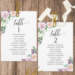 Pastel Floral, Cartões de Plano de Assentamento co