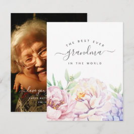 Pastel Floral Melhor Cartão com fotos Personalizad