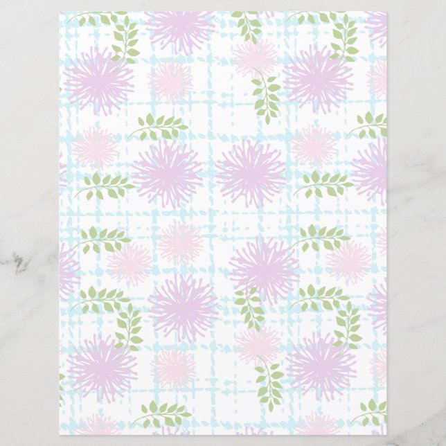 Pastel Floral Scrapbook Paper (Frente)