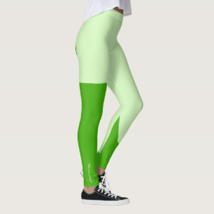 Pastel Focado Cores Turquesas Leggings Verdes