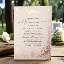 Pastel Font Dusty Glam Rosa Dourado Quinceanera