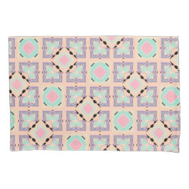 Pastel Geometric Tile Pattern | Pink Mint Purple