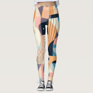 Pastel Geometrics - Leggings femininas