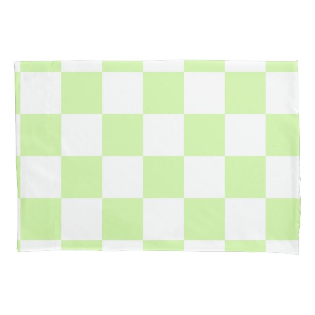 Pastel Green Checkered Gingham Patterno (Frente)