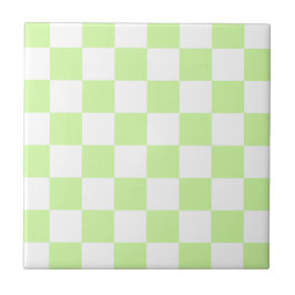 Pastel Green Checkered Gingham Patterno