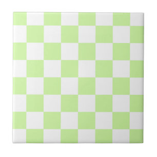 Pastel Green Checkered Gingham Patterno