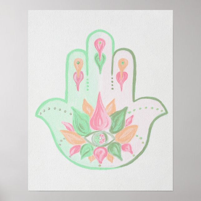 Pastel Hamsa Poster (Frente)