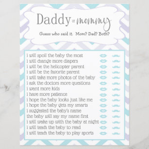 Pastel Lavanda e Aqua Zig Zag Baby que o disseram