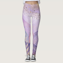 Pastel Lilac Leggings Soft e Na moda Design