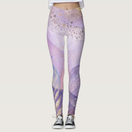 Pastel Lilac Leggings Soft e Na moda Design