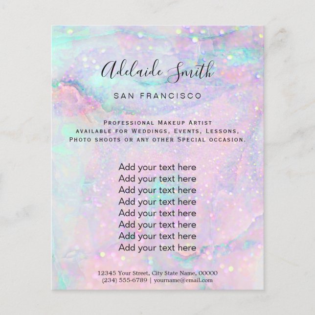 pastel marble texture Flyer (Frente)