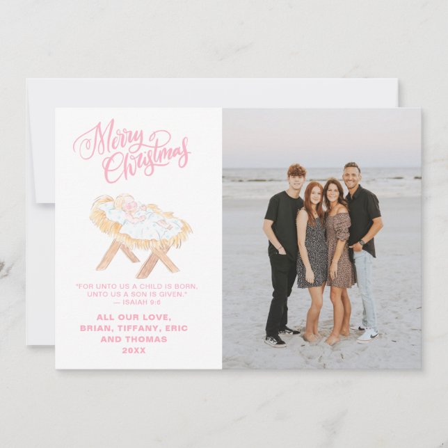 Pastel Nativity | Baby Jesus in a Manger (Frente)