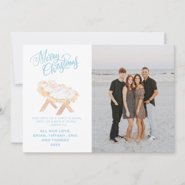 Pastel Nativity | Baby Jesus in a Manger (Frente)