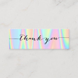 pastel obrigado mini cartão de visita