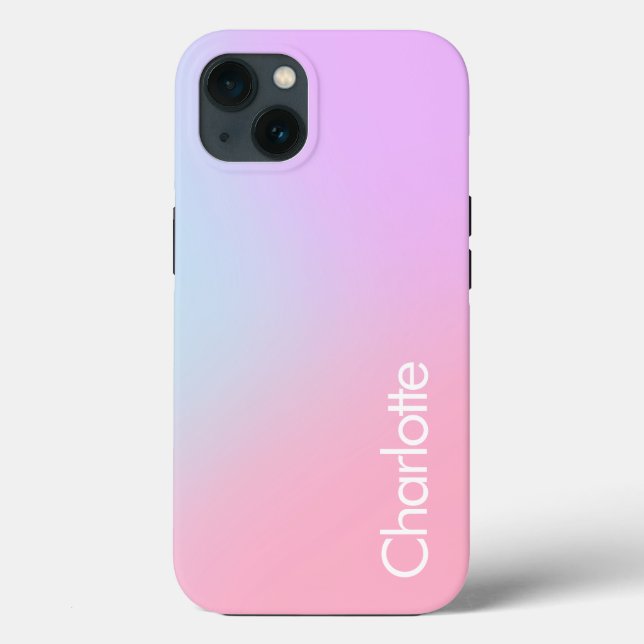 Pastel Ombre Personalizado iPhone 13 Case (Verso)