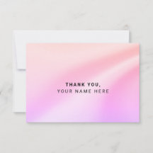 Pastel Orange Purple Simples Obrigado Cartões