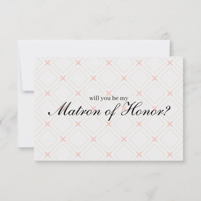 Pastel Peach Cream Você Será Minha Matriz de Honra (Frente)