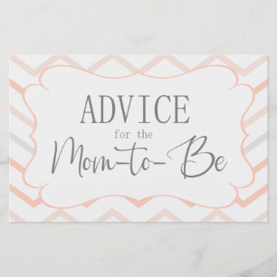 Pastel Peach e Cinza Zig Advice Card
