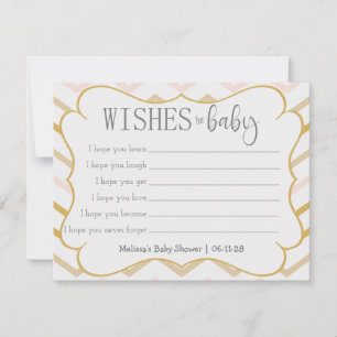 Pastel Peach e Zig Zag Dourado Desejam Bebê