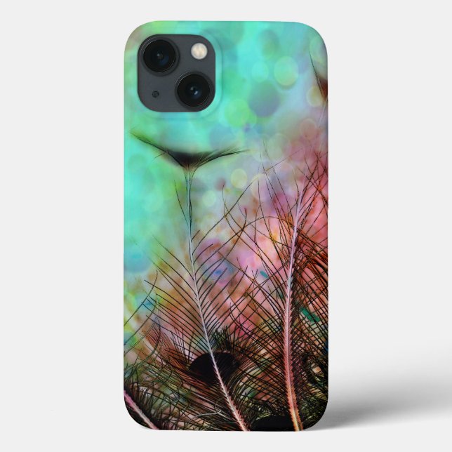 Pastel Peacock Feather iPad Air Case (Verso)