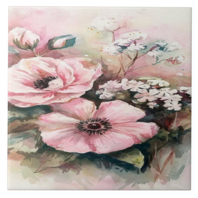 Pastel Petals: Uma Matriz Floral de Aquarela" (Frente)