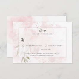 Pastel Pink Peony Watercolor Wash RSVP