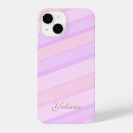 Pastel Pink Purple Striped Cute Girly Design