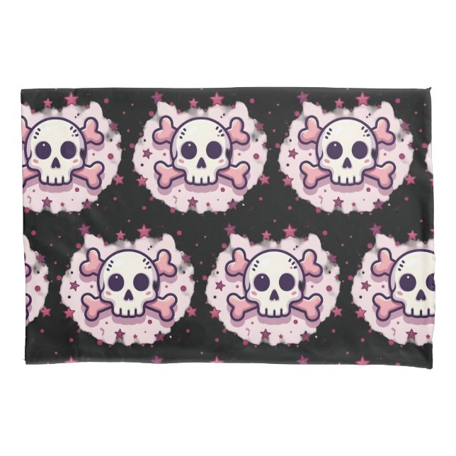 Pastel Pink Skull and Crossbones (Frente)